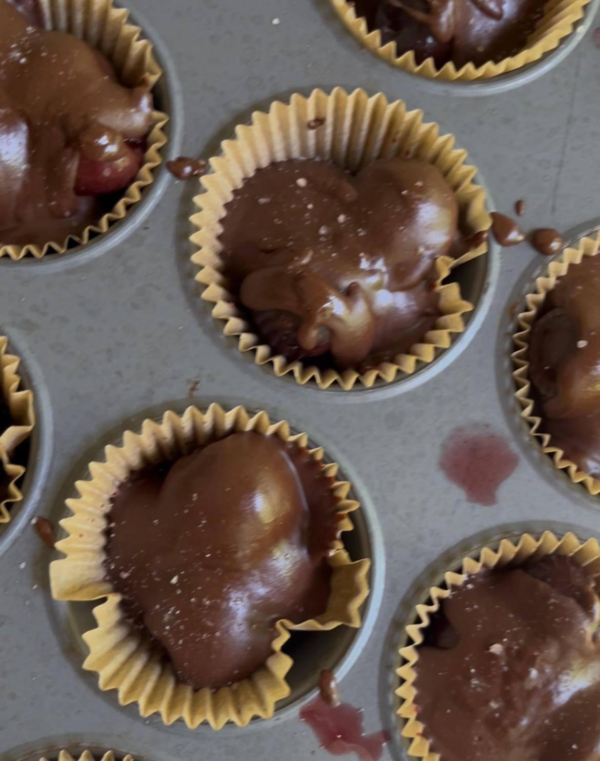 chocolate tahini cherries