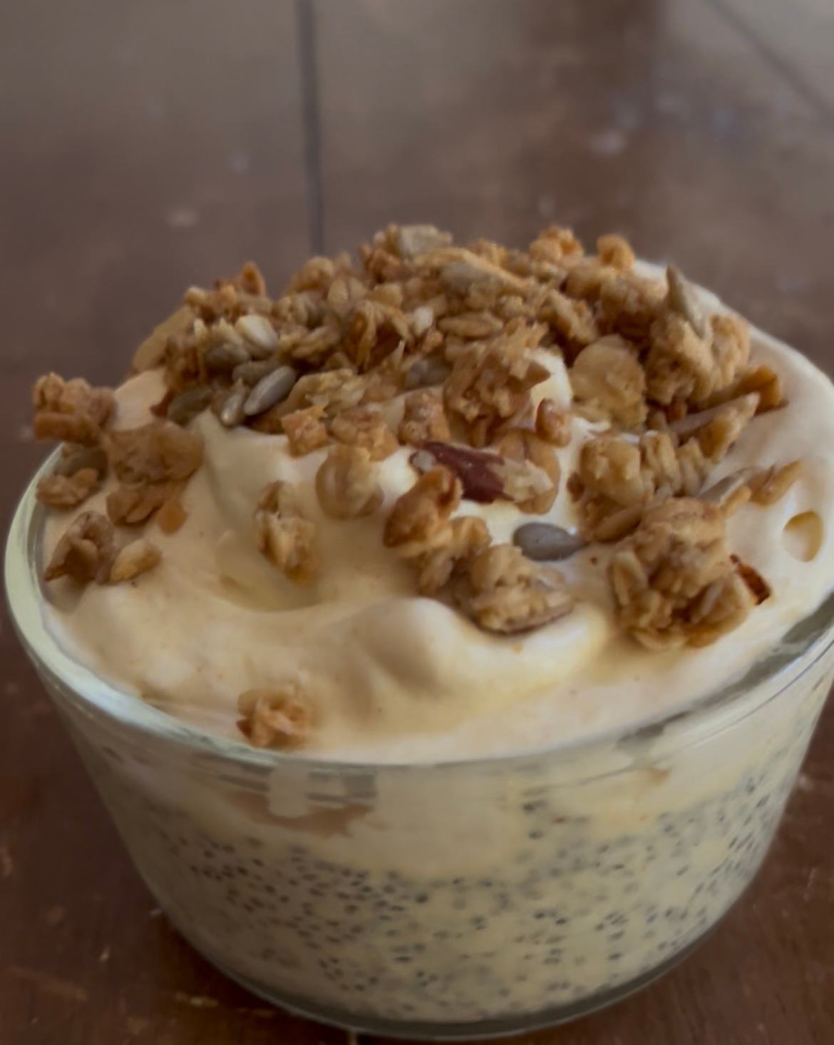golden milk chia pudding with turmeric whipped cream