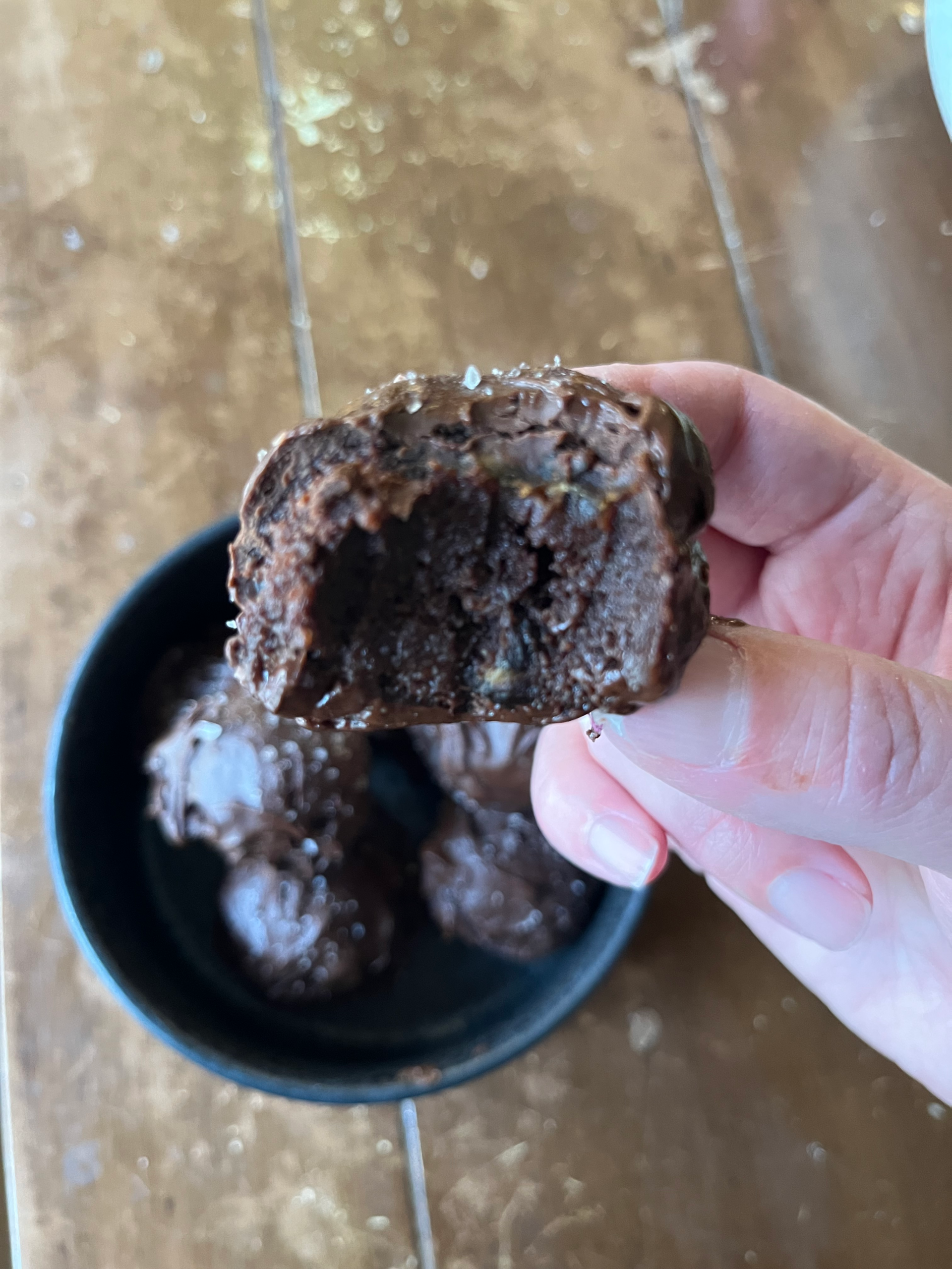 salted caramel brownie bites